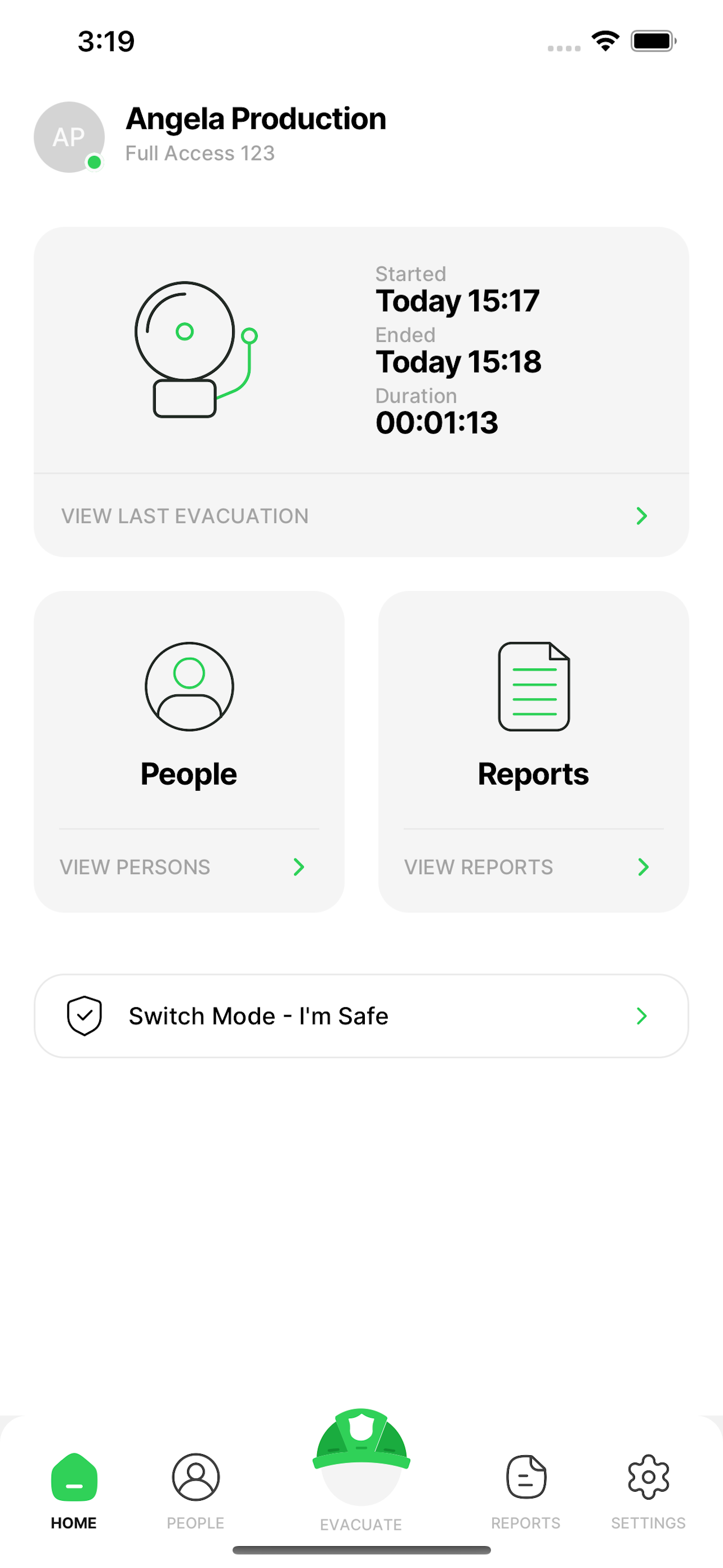 Muster App Home Page